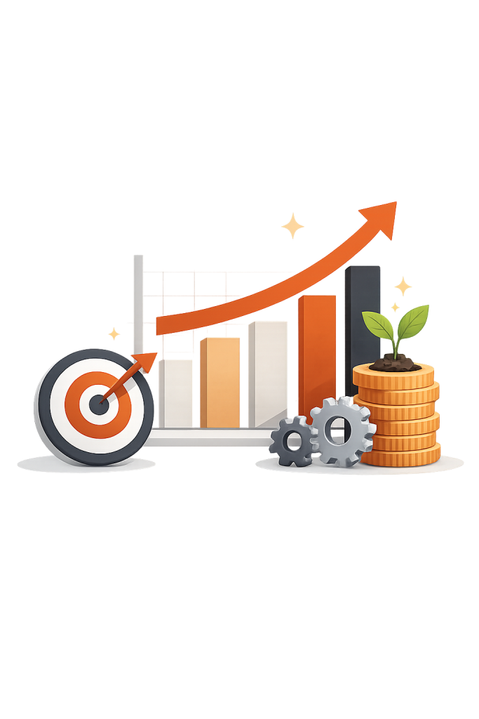 Image of sales training and business growth metrics